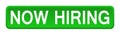 Now hiring button Royalty Free Stock Photo