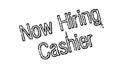 Now Hiring Cashier rubber stamp