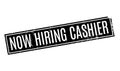 Now Hiring Cashier rubber stamp
