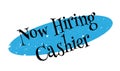 Now Hiring Cashier rubber stamp