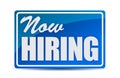 Now Hiring retail store window style sign