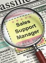 Now Hiring Sales Support Manager. 3D.