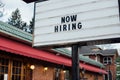 Now hiring typical sign