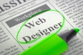 Now Hiring Web Designer. 3D.