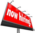 Now Hiring Words Billboard Sign Jobs Career Apply Business