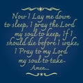 Now I Lay me down to sleep - Prayer bible verse