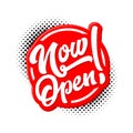 Now open sign Royalty Free Stock Photo