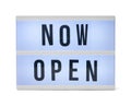 Now Open Sign Royalty Free Stock Photo