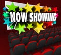 Now Showing Words Movie Screen Attend Viewing Event Webinar Audi