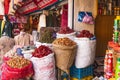 Onions and dried chili peppers for sale in Srinagar