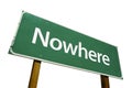 Nowhere road sign Royalty Free Stock Photo