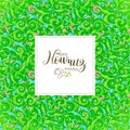 Nowruz greeting card. March equinox. Novruz, Navruz. Springtime