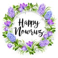 Nowruz greeting. Iranian new year. Royalty Free Stock Photo