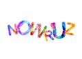 Nowruz. Spring holiday. Triangular letters Royalty Free Stock Photo