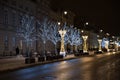 Nowy Swiat New World street in Warsaw, winter time. Everything Royalty Free Stock Photo