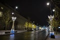 Nowy Swiat New World street in Warsaw, winter time. Everything Royalty Free Stock Photo