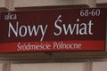 Nowy Swiat street in Warsaw, Poland Royalty Free Stock Photo