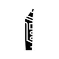 nozzle suction baby glyph icon vector illustration