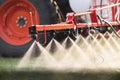 Nozzle of the tractor sprinklers Royalty Free Stock Photo