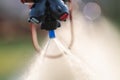 Nozzle of the tractor sprinklers Royalty Free Stock Photo