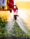 Nozzle of the tractor sprinklers Royalty Free Stock Photo