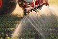 Nozzle of the tractor sprinklers Royalty Free Stock Photo