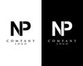 NP, PN initial letter logotype company logo modern design vector