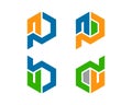 np ub du logo letter logo template
