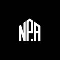 NPA letter logo design on BLACK background. NPA creative initials letter logo concept. NPA letter design Royalty Free Stock Photo