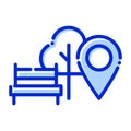 Park location, park, location, tree fully editable vector icon