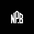 NPB letter logo design on BLACK background. NPB creative initials letter logo concept. NPB letter design.NPB letter logo design on