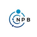 NPB letter technology logo design on white background. NPB creative initials letter IT logo concept. NPB letter design