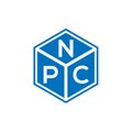 NPC letter logo design on black background. NPC creative initials letter logo concept. NPC letter design
