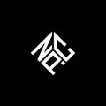 NPC letter logo design on black background. NPC creative initials letter logo concept. NPC letter design