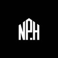 NPH letter logo design on BLACK background. NPH creative initials letter logo concept. NPH letter design