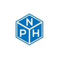NPH letter logo design on black background. NPH creative initials letter logo concept. NPH letter design