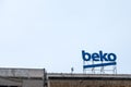 Beko logo on their main office for Serbia. Beko is a Turkish domestic appliance and consumer electronics