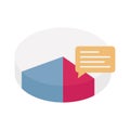 Pie graph flat vector icon which can easily modify or edit Royalty Free Stock Photo