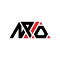 NPO triangle letter logo design with triangle shape. NPO triangle logo design monogram. NPO triangle vector logo template with red Royalty Free Stock Photo