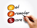 NPS - Net Promoter Score acronym