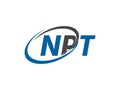 NPT letter creative modern elegant logo design Royalty Free Stock Photo