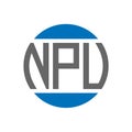 NPV letter logo design on white background. NPV creative initials circle logo concept. NPV letter design Royalty Free Stock Photo