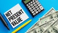 NPV net present value is shown using the text Royalty Free Stock Photo