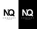 NQ, QN initial letter logotype company logo modern design vector Royalty Free Stock Photo