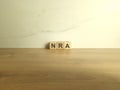 NRA abbreviation from wooden blocks