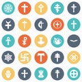 Religious Vector Icons set every single icon can be easily modified or edited