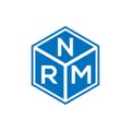 NRM letter logo design on black background. NRM creative initials letter logo concept. NRM letter design Royalty Free Stock Photo