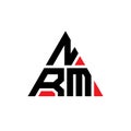 NRM triangle letter logo design with triangle shape. NRM triangle logo design monogram. NRM triangle vector logo template with red Royalty Free Stock Photo
