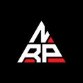 NRP triangle letter logo design with triangle shape. NRP triangle logo design monogram. NRP triangle vector logo template with red Royalty Free Stock Photo