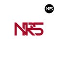 NRS Logo Letter Monogram Design Royalty Free Stock Photo